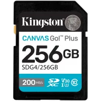 Карта памяти Kingston 256 GB SDXC Canvas Go! Plus UHS-I U3 V30 Class 10 (SDG4/256GB)