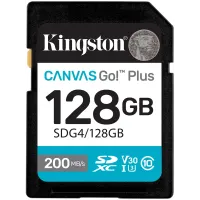 Карта памяти Kingston 128 GB SDXC Canvas Go! Plus UHS-I U3 V30 Class 10 (SDG4/128GB)