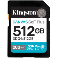 Карта памяти Kingston 512 GB SDXC Canvas Go! Plus UHS-I U3 V30 Class 10 (SDG4/512GB)