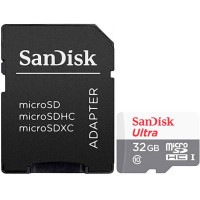 Карта памяти SanDisk 32 GB microSDHC UHS-I Ultra + SD adapter SDSQUNR-032G-GN3MA