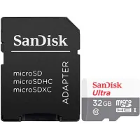 Карта памяти SanDisk 32 GB microSDHC UHS-I Ultra + SD adapter SDSQUNR-032G-GN3MA