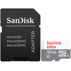 Карта пам'яті SanDisk 32 GB microSDHC UHS-I Ultra + SD adapter SDSQUNR-032G-GN3MA