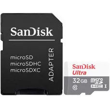 Карта памяти SanDisk 32 GB microSDHC UHS-I Ultra + SD adapter SDSQUNR-032G-GN3MA