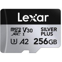 Карта памяти Lexar 256 GB microSDXC Professional Silver Plus UHS-I U3 V30 A2 Class 10 (LMSSIPL256G-BNANG)