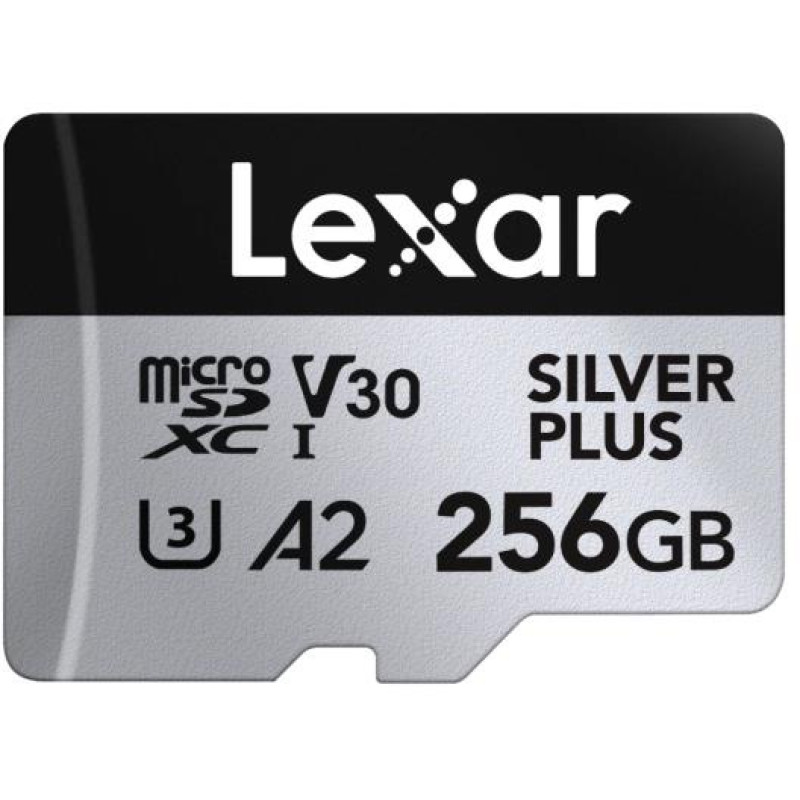 Карта памяти Lexar 256 GB microSDXC Professional Silver Plus UHS-I U3 V30 A2 Class 10 (LMSSIPL256G-BNANG)