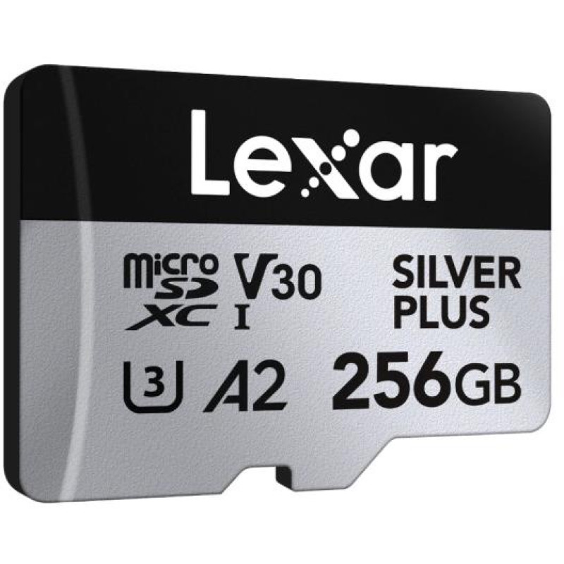 Карта памяти Lexar 256 GB microSDXC Professional Silver Plus UHS-I U3 V30 A2 Class 10 (LMSSIPL256G-BNANG)