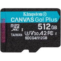 Карта памяти Kingston 512 GB microSDXC Canvas Go! Plus UHS-I U3 V30 A2 Class 10 (SDCG4/512GBSP)