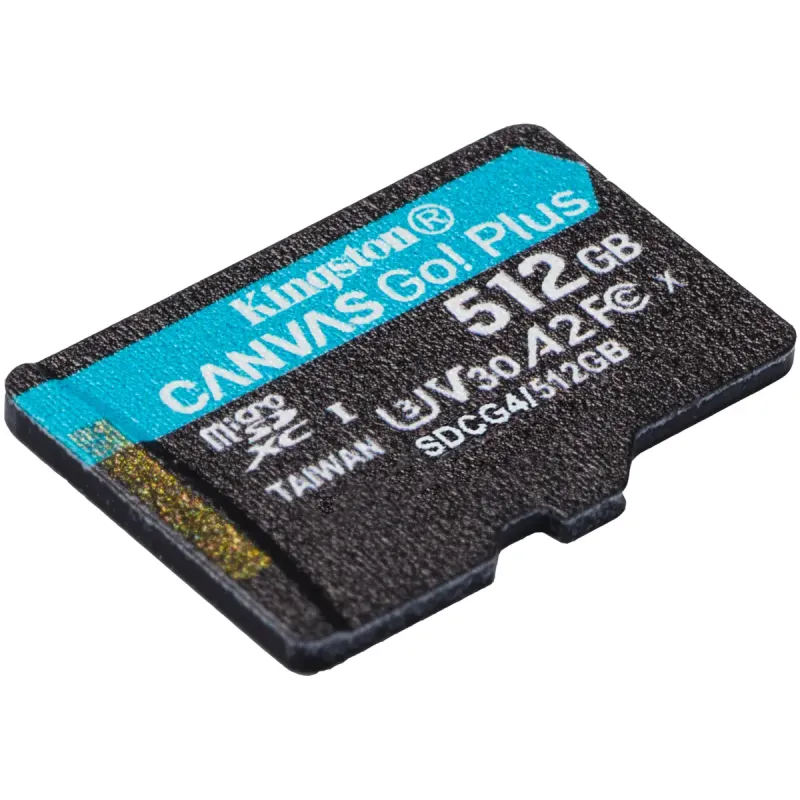 Карта пам'яті Kingston 512 GB microSDXC Canvas Go! Plus UHS-I U3 V30 A2 Class 10 (SDCG4/512GBSP)