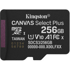 Карта памяти Kingston microSD 256GB C10 UHS-I A1 V10 R150MB/s (SDCS3/256GBSP)