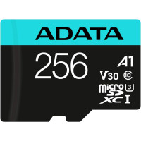 Карта памяти ADATA 256 GB microSDXC UHS-I U3 Premier Pro + SD-adapter (AUSDX256GUI3V30SA2-RA1)