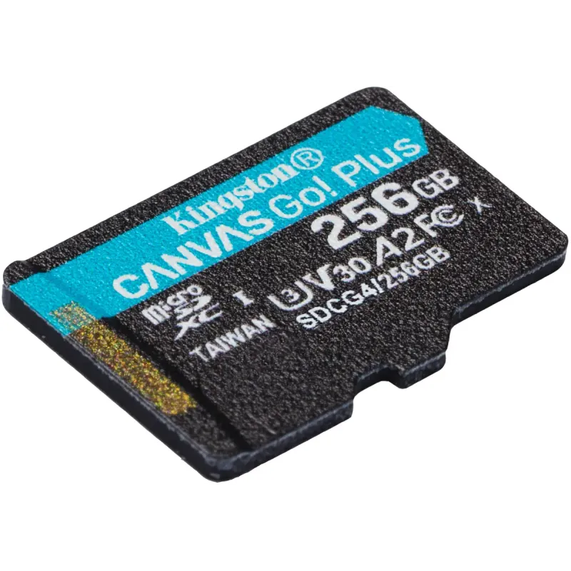 Карта памяти Kingston 256 GB microSDXC Canvas Go! Plus UHS-I U3 V30 A2 Class 10 (SDCG4/256GBSP)