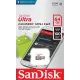 Карта памяти SanDisk 64GB microSD class 10 Ultra Light (SDSQUNR-064G-GN3MN)