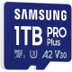 Samsung 1 TB MicroSDXC UHS-I Class 10 PRO Plus + Adapter (MB-MD1T0SA)