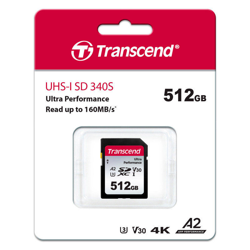 Карта пам'яті Transcend 512GB SD C10 UHS-I U3 A2 (TS512GSDC340S)