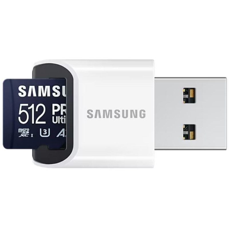 Samsung 512 GB microSDXC UHS-I U3 V30 A2 Pro Ultimate + Reader (MB-MY512SB)