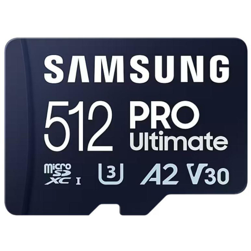 Samsung 512 GB microSDXC UHS-I U3 V30 A2 Pro Ultimate + Reader (MB-MY512SB)