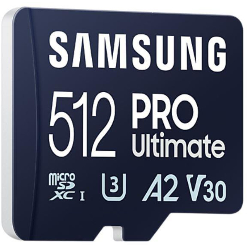 Samsung 512 GB microSDXC UHS-I U3 V30 A2 Pro Ultimate + Reader (MB-MY512SB)