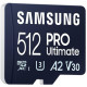 Samsung 512 GB microSDXC UHS-I U3 V30 A2 Pro Ultimate + Reader (MB-MY512SB)