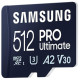 Samsung 512 GB microSDXC UHS-I U3 V30 A2 Pro Ultimate + Reader (MB-MY512SB)
