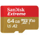 Карта пам'яті SanDisk 64 GB microSDXC UHS-I U3 V30 A2 Extreme (SDSQXAH-064G-GN6MN)