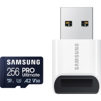 Samsung 256 GB microSDXC UHS-I U3 V30 A2 Pro Ultimate + Reader (MB-MY256SB)
