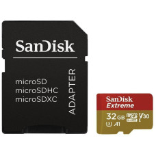 SanDisk 32 GB microSDHC UHS-I U3 Extreme V30 Twin Pack + SD Adapter SDSQXAF-032G-GN6AT