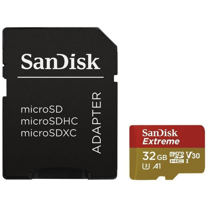 SanDisk 32 GB microSDHC UHS-I U3 Extreme V30 Twin Pack + SD Adapter SDSQXAF-032G-GN6AT