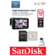 Карта пам'яті SanDisk 32 GB microSDHC High Endurance UHS-I U3 V30 + SD adapter SDSQQNR-032G-GN6IA