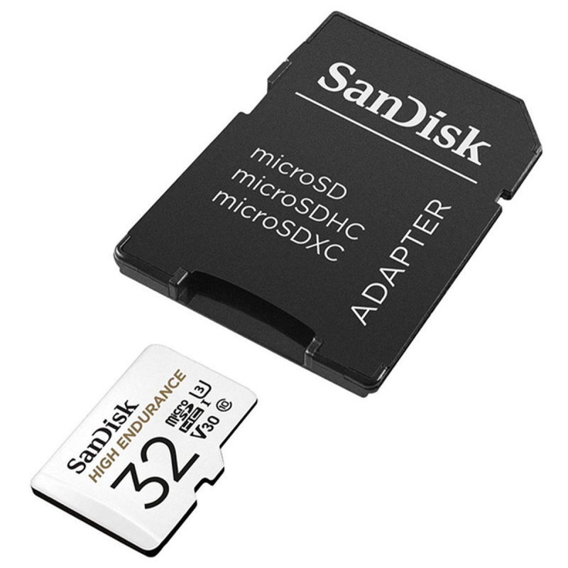 Карта пам'яті SanDisk 32 GB microSDHC High Endurance UHS-I U3 V30 + SD adapter SDSQQNR-032G-GN6IA