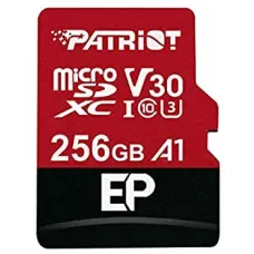 Карта памяти PATRIOT 256 GB microSDXC UHS-I U3 V30 A1 EP + SD adapter PEF256GEP31MCX