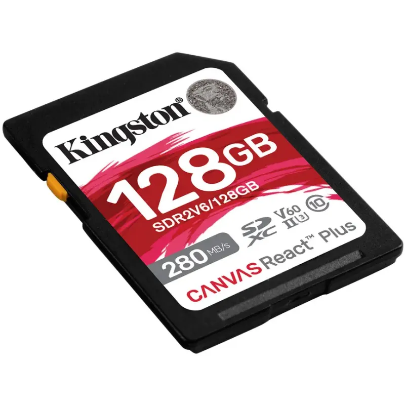 Карта памяти Kingston 128 GB SDXC Class 10 UHS-II U3 Canvas React Plus (SDR2V6/128GB)