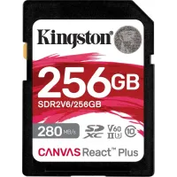 Карта памяти Kingston 256 GB SDXC Canvas React Plus UHS-II U3 V60 Class 10 (SDR2V6/256GB)