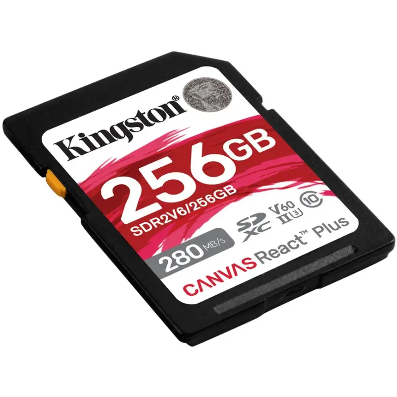 Карта пам'яті Kingston 256 GB SDXC Canvas React Plus UHS-II U3 V60 Class 10 (SDR2V6/256GB)