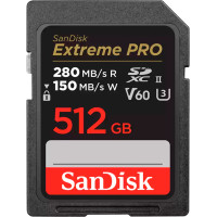 SanDisk 512 GB SDXC Extreme Pro UHS-II U3 V60 Class 10 (SDSDXEP-512G-GN4IN)