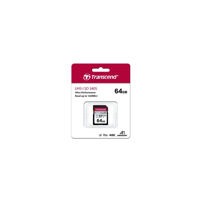 Карта памяти Transcend 64 GB SDXC UHS-I U3 V30 A2 340S TS64GSDC340S