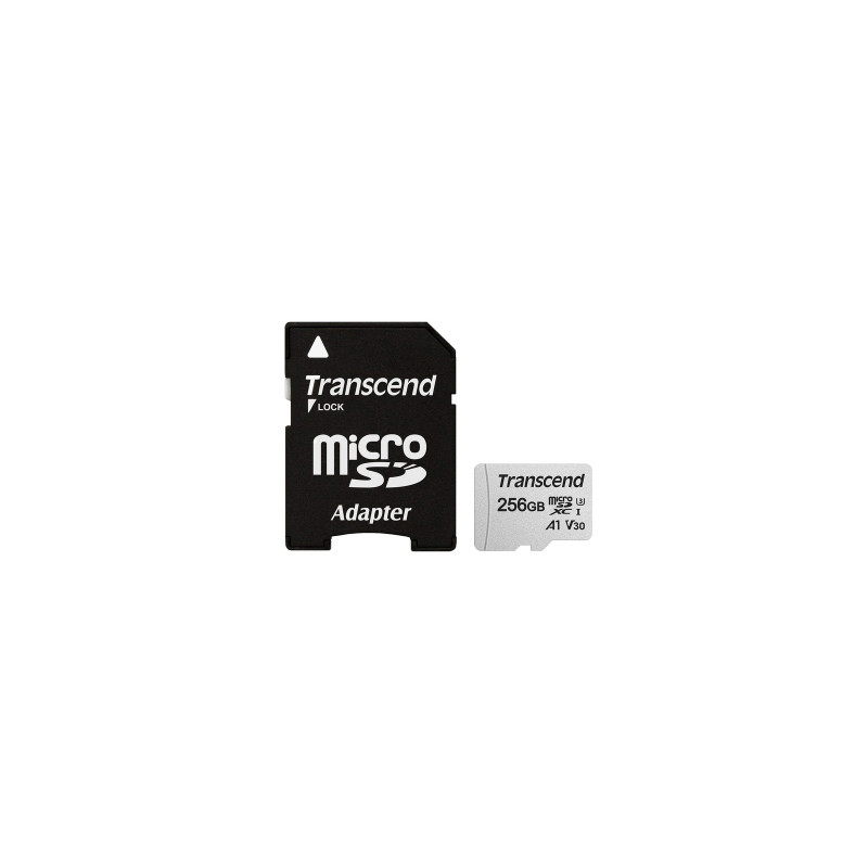 Transcend 256 GB microSDXC UHS-I U3 300S + SD Adapter TS256GUSD300S-A