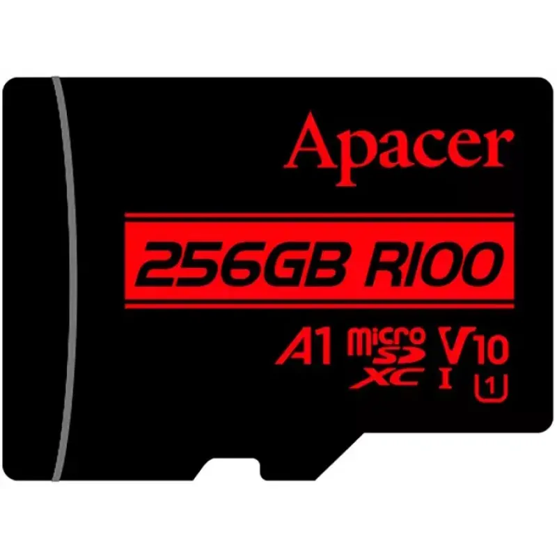 Карта пам'яті Apacer 256 GB microSDHC Class 10 UHS-I V10 + SD adapter (AP256GMCSX10UB-R)