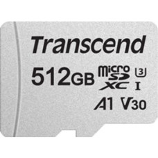 Transcend 512 GB microSDXC Clase 10 UHS-I (U3) + SD-adapter (TS512GUSD300S-A)