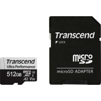 Transcend 512 GB microSDXC Clase 10 UHS-I (U3) + SD-adapter (TS512GUSD340S)