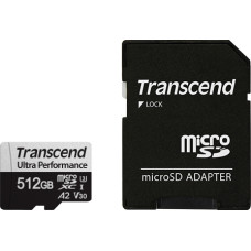 Transcend 512 GB microSDXC Clase 10 UHS-I (U3) + SD-adapter (TS512GUSD340S)