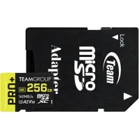 Карта пам'яті TEAM 256 GB microSDXC Pro+ UHS-I U3 V30 A2 Class 10 + SD-adapter (TPPMSDX256GIA2V3003)