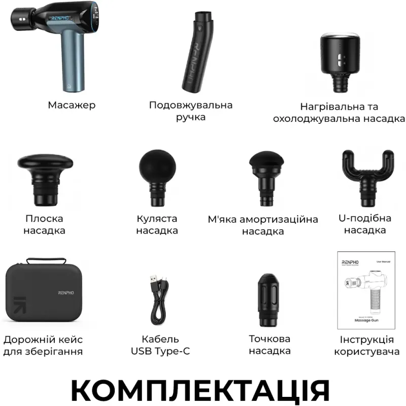 Массажер RENPHO Reach 2 Thermacool (R-WMG02-CY)