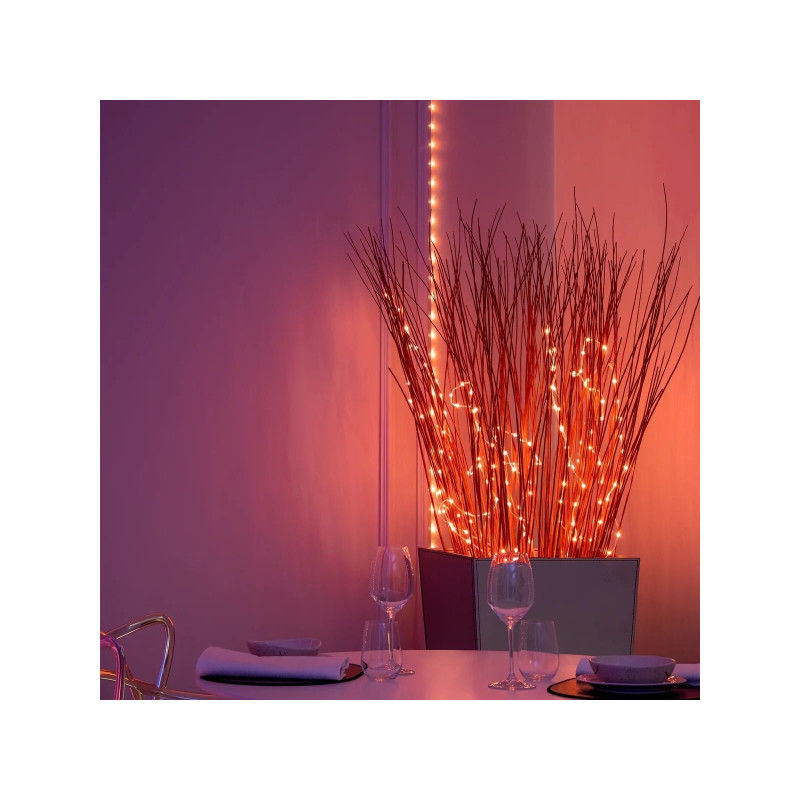Twinkly Smart LED Dots Lights RGB 400 Gen II IP44 20м кабель прозорий (TWD400STP-TEU)