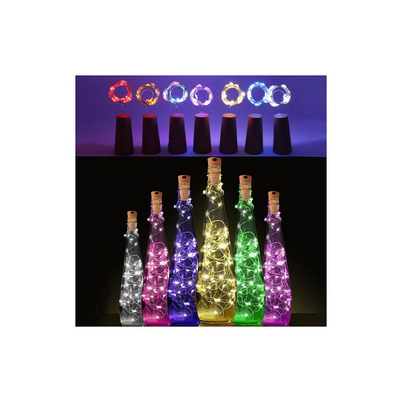 ColorWay 20 LED 2 м 5шт/уп для бутылки c пробкой на батарейках Разноцветная (CW-GC-20L2BMC)