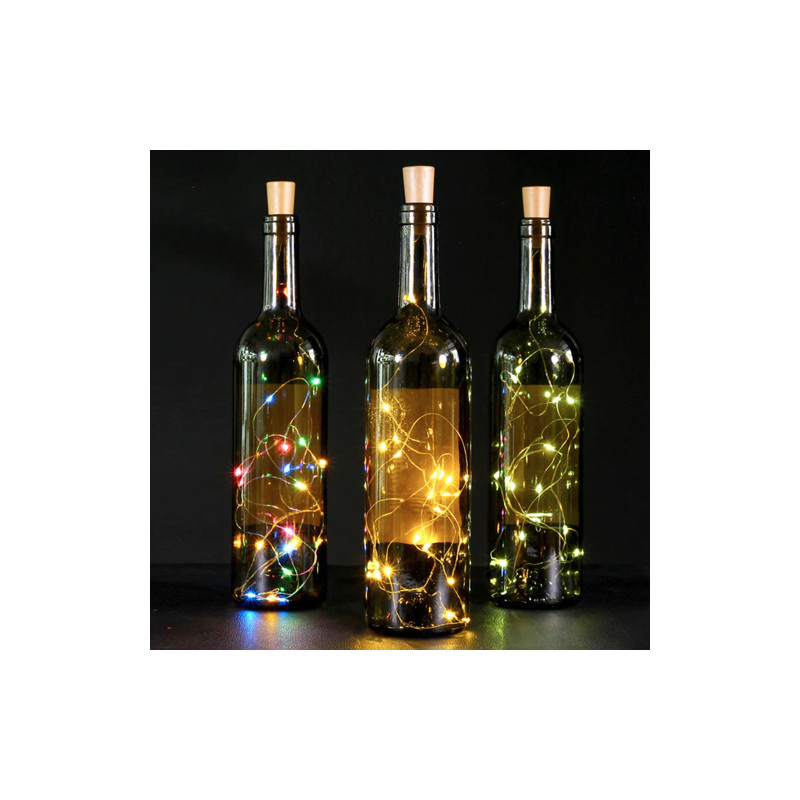 ColorWay 20 LED 2 м 5шт/уп для бутылки c пробкой на батарейках Разноцветная (CW-GC-20L2BMC)