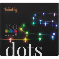 Twinkly Smart LED Dots Lights RGB 200 Gen II IP44 10м кабель прозорий (TWD200STP-BEU)