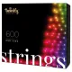 Электрогирлянда Twinkly Smart LED Strings RGB 600 BT+WiFi Gen II IP44 кабель черный (TWS600STP-BEU)