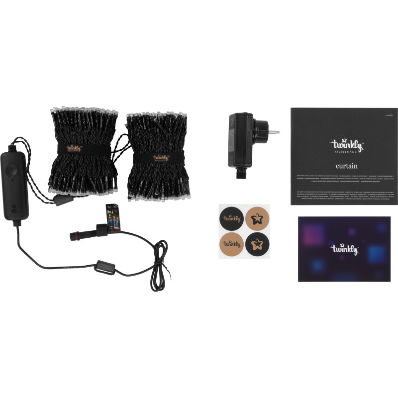 Twinkly Smart LED Strings RGBW 600 Gen II IP44 48 м кабель чорний (TWS600SPP-BEU)