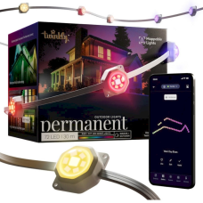 Twinkly Smart LED Permanent Light 72 RGB LED String, White Wire, Plug F (TWPL072STP-TEU)