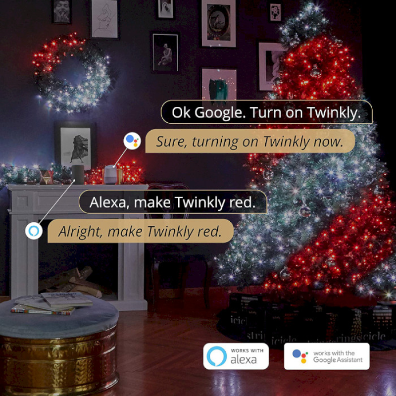 Twinkly Smart LED Strings RGBW 250 BT+WiFi Gen II IP44 кабель прозрачный (TWS250SPP-TEU)